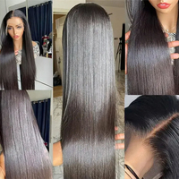 Perruques Lace Front en Cheveux Humains Lisses Naturels Pas Chères en Gros, Perruques Frontales HD 13x6 en Cheveux Humains Bruts Brésiliens pour Femmes Noires