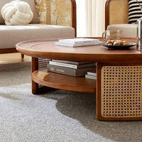 Table basse en bois de style Wabi-sabi, table à thé compacte, rangement durable, écologique, adaptée aux petits appartements, salons.