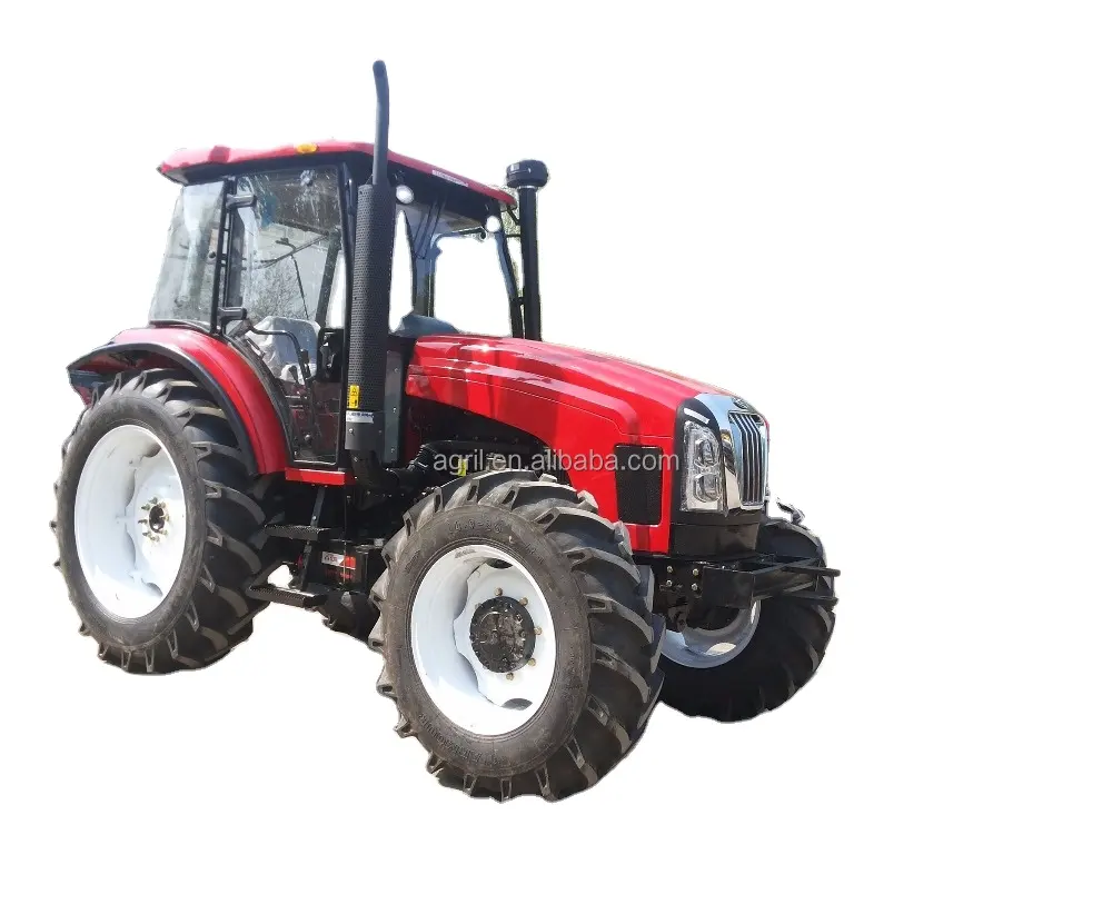 Tractor de granja de nuevo diseño, producto en oferta, 1204 120Hp 4 WD, aire acondicionado, cambio de lanzadera, uso YTO, azada trasera del cargador delantero del motor DEUTZ