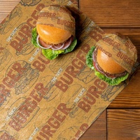 Papier d'emballage alimentaire pour sandwich sulfurisé imprimé personnalisé papier pour hamburger de restaurant