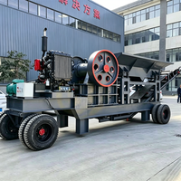 Nouvelle concasseuse à mâchoires en acier portable pour béton, 5-50 TPH, machine mobile de recyclage des déchets de construction, PE400*600