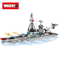 WOMA TOYS Factory C0159 725PCS briques flotte de guerre frégate escorte navire de combat navires blocs de construction cuirassé pour adulte