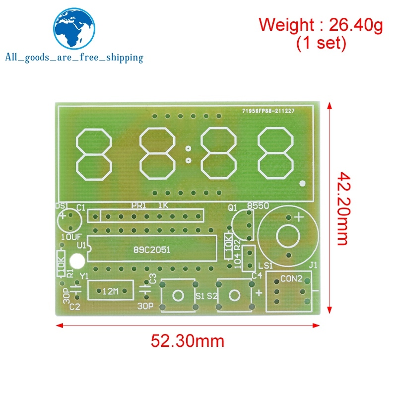 Orologio Elettronico Kit Orologio Digitale LED Fai Da Te - 4