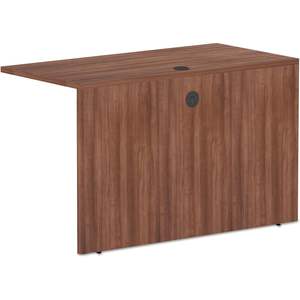 Alera Valencia Series Modern Walnut Reversible Return/Bridge Shell 47.25W X 23.63D X 29.5H para escritorios de computadora - Product Image 5