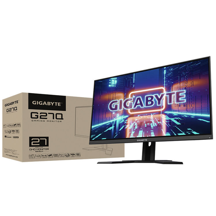 GIGABYTE G27Q 27 Inch 144Hz 2K 1440P IPS Gaming Monitor with 2560 X 1440  IPS Display, 1ms (MPRT) Response Time, 92% DCI-P3