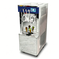 Offre Spéciale Électrique : Machine à Glace Soft 3 Saveurs Mixtes, 25-30L, de Comptoir et Verticale, pour Food Truck
