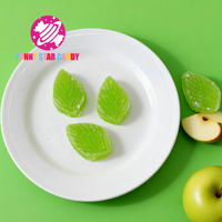 Bonbons gélifiés cristallins fruités halal, bonbons gélifiés à la saveur de pomme, forme personnalisée, bonbons à mâcher croquants