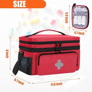 Custodia farmaceutica con custodia per il trasporto kit di pronto soccorso da viaggio e da riporre in casa - Product Image 6