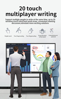 Intérieur 65/75/85 pouces multi-écran tactile Smart Boards Tv panneaux LCD Double système interactif tableau blanc salles de réunion éducation