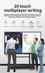 室内65/75/85インチマルチタッチ画面スマートボードテレビ液晶パネルダブルシステムインタラクティブホワイトボード会議室教育 - Product Image 6