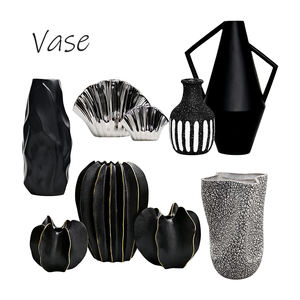 Vase en terre cuite style Art déco nordique, en polyrésine, pour décoration de table, mariage, ornement de maison, objets décoratifs vintage - Product Image 5