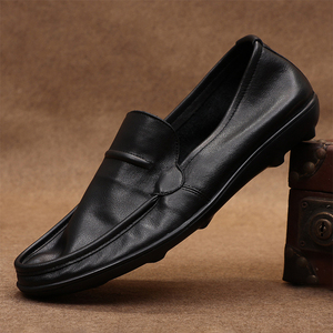 Nouveauté Été 2026 Mocassins Décontractés pour Hommes en Cuir Doudou Polyvalents, Bout en Cuir de Vachette, Semelle Extérieure en Caoutchouc, Souples, Faciles à Enfiler, Respirants - Product Image 1