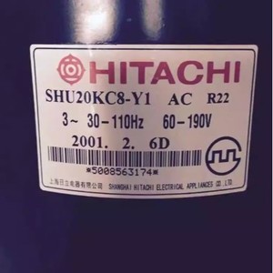 Compresor de Refrigeración para Aire Acondicionado Hitachi SHU20KC8-Y1 AC R22 60-190V Refrigeración y Calefacción - Product Image 1