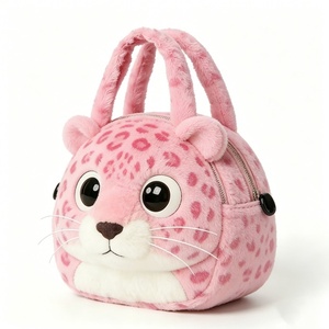 Girls <b>Cute</b> Leopard Plush Pillow <b>Bear</b> Shape Cartoon Animal Print Embroidered Stress Relief Gift for Leopard Lovers - Product Image 1