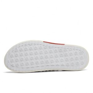 Sandales d'été pour hommes, chaussures de plage antidérapantes en caoutchouc, mode décontractée, sandales en cuir noir, rouge et blanc pour hommes - Product Image 5