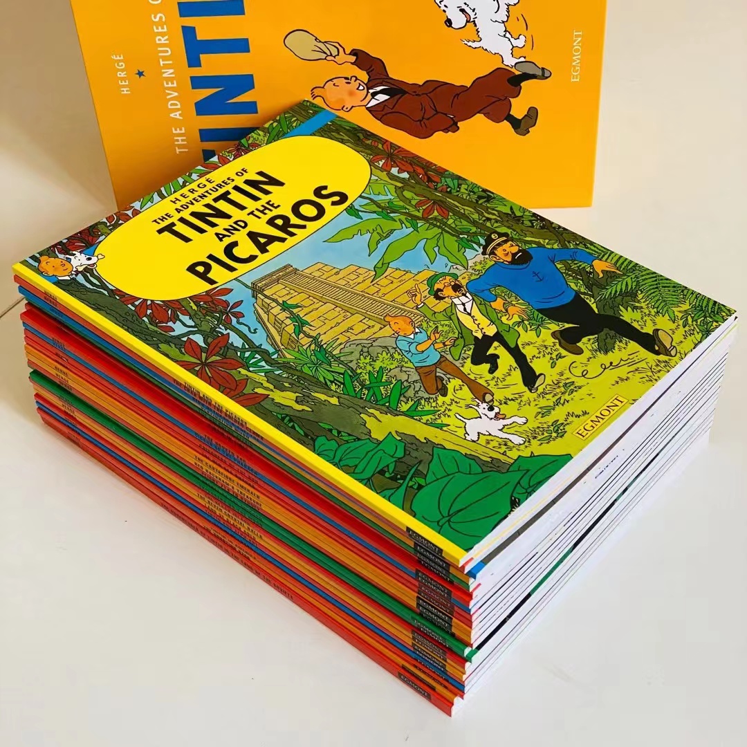 Tintin Adventures 23 Comic Book Gift Box Set - Hard Cover