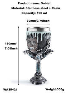 <span class=keywords><strong>Copa</strong></span> antigua 3D Wolf King Goblet <span class=keywords><strong>Copa</strong></span> <span class=keywords><strong>de</strong></span> acero inoxidable Una Canción <span class=keywords><strong>de</strong></span> hielo Gafas <span class=keywords><strong>de</strong></span> <span class=keywords><strong>fuego</strong></span> <span class=keywords><strong>Copa</strong></span> <span class=keywords><strong>de</strong></span> vino <span class=keywords><strong>de</strong></span> resina <span class=keywords><strong>de</strong></span> fusión <span class=keywords><strong>de</strong></span> nieve medieval - Product Image 2