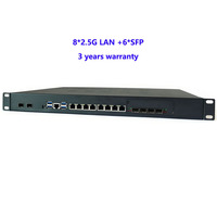 Perangkat Keamanan Router Firewall Jaringan 1U Rackmount 40G QSFP+ dengan 8 Port 2.5G Pfsense untuk Enterprise VPN SD-WAN Core Edge