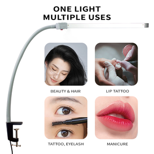 Video Led Caldo/Freddo Luce Flessibile A Collo di Cigno Lampada Make Up Tattoo Strumento a doppio led luce per le Estensioni Ciglia - Product Image 6
