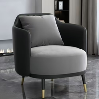 Canapé et chaise de loisirs modernes de luxe léger pour la maison, le bureau et le salon-Design doux et écologique