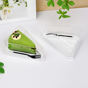 Nuevo Diseño de Contenedor Transparente para Rebanadas de Pastel Triangulares con Tenedores, Paquete de Contenedores Triangulares para Rebanadas de Pastel, Mini Pastel de Queso, Caja para Pastel - Product Image 4