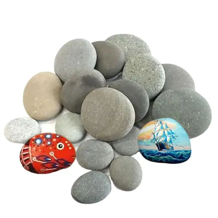 Round Stones painting Rocks Educational Toys Smooth Pebble Stone For Kids Creative Arts And Crafts Drawing On Draw Rock