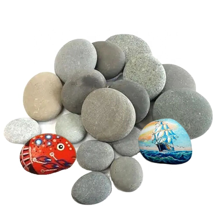 Round Stones painting Rocks Educational Toys Smooth Pebble Stone For Kids Creative Arts And Crafts Drawing On Draw Rock