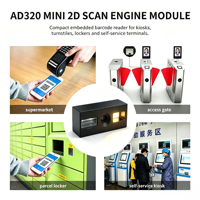 Escáner de Códigos QR Integrado AD103B de Bajo Consumo y Arranque Rápido, Motor de Escaneo de Códigos de Barras CMOS 640x480 USB TTL232 para Autoservicio