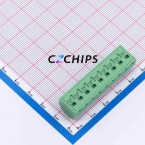 DB127S-5.08-9P-GN-S Screw Terminal Block Through hole Component (THT),P=5.08mm Connector 1x9P 5.08mm Green Through Hole - Product Image 2