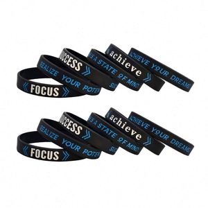 Bracelets en silicone personnalisés en gros pour la motivation et la concentration – Le succès à portée de main - Product Image 5