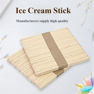 Bâtonnets en <span class=keywords><strong>bois</strong></span> naturels biodégradables jetables SILIKOLOVE pour glaces, vente en gros, impression personnalisée avec logo - Product Image 2