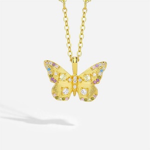 Joyería de Plata 925 de Moda, Collares de Joyería Fina con Circonitas de Colores Vintage para Mujer, Oro de 18k, Venta al por Mayor Personalizada - Product Image 5