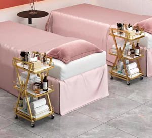 Carrito de Manicura Moderno de Lujo, Carrito de Peluquería con Ruedas, Marco de Metal de 4 Ruedas, Muebles de Salón Impermeables de Alta Calidad para Peluquería - Product Image 5