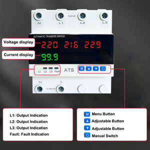 Commutateur de transfert automatique universel type Irak avec affichage du courant 220V 100A, 3 sources - Product Image 2