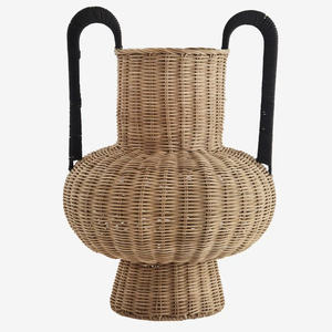 Vase en rotin complexe Vase à fleurs tissé en rotin méticuleux pour la décoration intérieure - Product Image 5