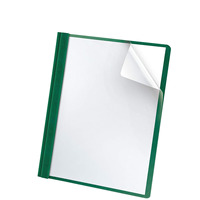 Carpeta de Presentación de Papel de Lino Personalizada 2027, Reciclable, con Cubierta Transparente de Plástico PP, Impresión en Relieve, Cierres de Plástico - Nuevo