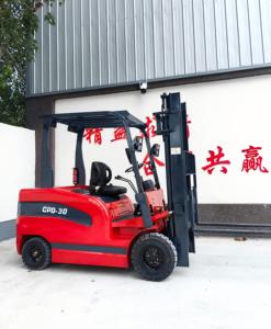 Chariot élévateur électrique mini 3 tonnes (3000 kg) avec siège, batterie plomb-acide, certifié CE, pour entrepôt - Product Image 5