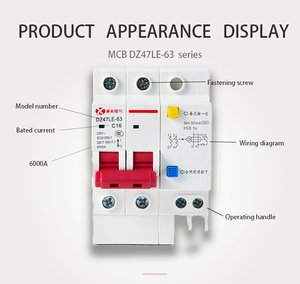 ที่ตัดวงจรขนาดเล็กของ Mcb ที่ใช้ในบ้านและโรงงานเครื่องตัดวงจรขนาดเล็ก16A 3A <span class=keywords><strong>DZ47LE</strong></span> MCB 20 32aA - Product Image 2