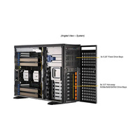 Serveur GPU SuperMicro SYS-741GE 7U Tower pour Tesla H100 A100 L40S A5000 PCIE/SXM Nvlink Ordinateur IA Carte graphique Boîtier
