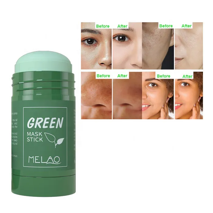 Private Label Organic Natural Purifying Clay With White Clay Green Tea Mud For Face Wholesale Green Musk Stick