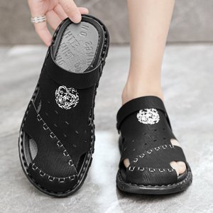 <span class=keywords><strong>Sandalias</strong></span> <span class=keywords><strong>de</strong></span> Cuero Cosidas a Mano para <span class=keywords><strong>Hombre</strong></span>, <span class=keywords><strong>Sandalias</strong></span> Casuales <span class=keywords><strong>de</strong></span> Playa para Vacaciones, Antideslizantes, con Suela <span class=keywords><strong>de</strong></span> <span class=keywords><strong>Goma</strong></span> Suave y Cómoda - Product Image 6