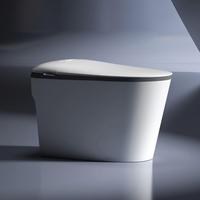 WC intelligent moderne à poser au sol avec bidet électrique, ensemble de toilettes sanitaires intelligentes à chasse automatique pour salle de bain