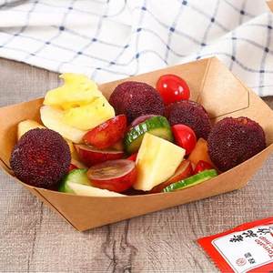 Cajas de Cartón Kraft Marrón Desechables y Compostables para Servir Alimentos, Resistentes a la Grasa, para Hot Dogs - Product Image 4