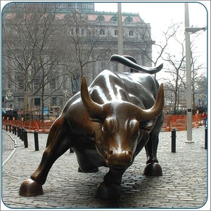 Statua di Toro di Wall Street in Bronzo Scolpito a Grandezza Naturale, Scultura Animale Moderna per Esterni di Alta Qualità con Tecnica di Fusione - Product Image 5