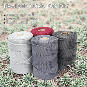 Cordón de Macramé Personalizado 100% Algodón, 2mm x 100m, 3 Hilos Trenzados, Ecológico, para Decoración del Hogar, Envoltura de Regalos, Colgantes de Plantas, Bolsas - Product Image 4