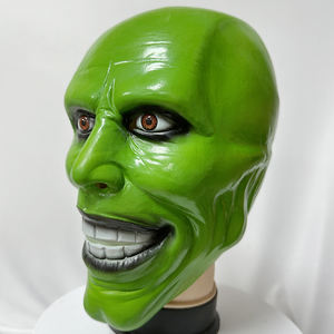 Máscara de <span class=keywords><strong>Disfraz</strong></span> de Loki Verde, Personaje de Película, Jim, <span class=keywords><strong>Disfraz</strong></span> de Cosplay, Látex Suave, Máscara de Carnaval - Product Image 6