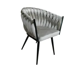 Luxus Nordic Modern Wing Lounge Akzent Metall Esszimmer Home Sets Samt möbel Wohnzimmer Stühle Sofa