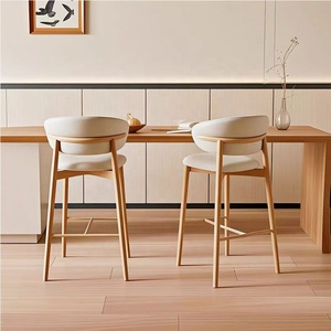 Bán buôn bền thương mại đồ nội thất phòng khách bằng gỗ bọc khách sạn nhà bếp nhà hàng ăn thanh phân Ghế bộ - Product Image 4