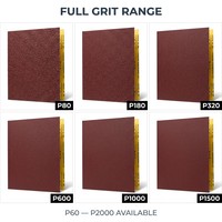 Papier abrasif Sia Quality 9x11 pouces en alumine avec support en latex, résistant à l'eau, grain 120, pour la finition de meubles haut de gamme