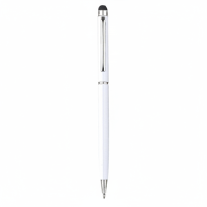 Penna Stilo Capacitiva Smart 2-in-1 in Alluminio Bianca con Punta per Dispositivi Mobili e Scrittura, con Funzione di Rifiuto del Palmo e Punte Sostituibili - Product Image 2